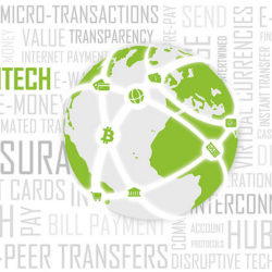 Globe and FinTech terms