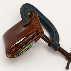 Wallet in a clamp