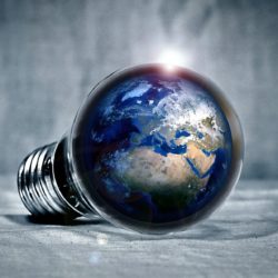 Earth in a lightbulb