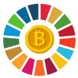 SDG circle with blockchain in centre